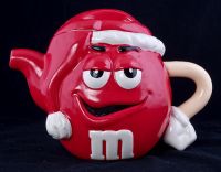M&M Red Christmas Holiday Hot Chocolate Teapot